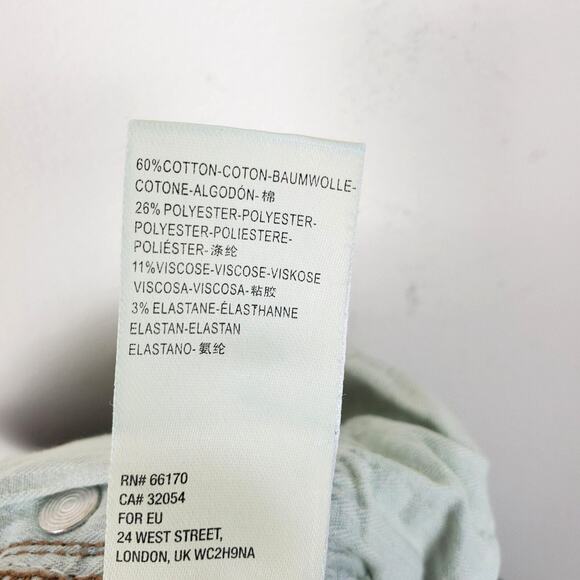 Free People Womens Raw Hem High Rise Skinny Jeans Size 26 FP Fringe Crop Ankle - Picture 7 of 7